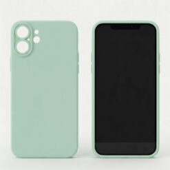 Coque en silicone pour iphone 16 Bleu vert